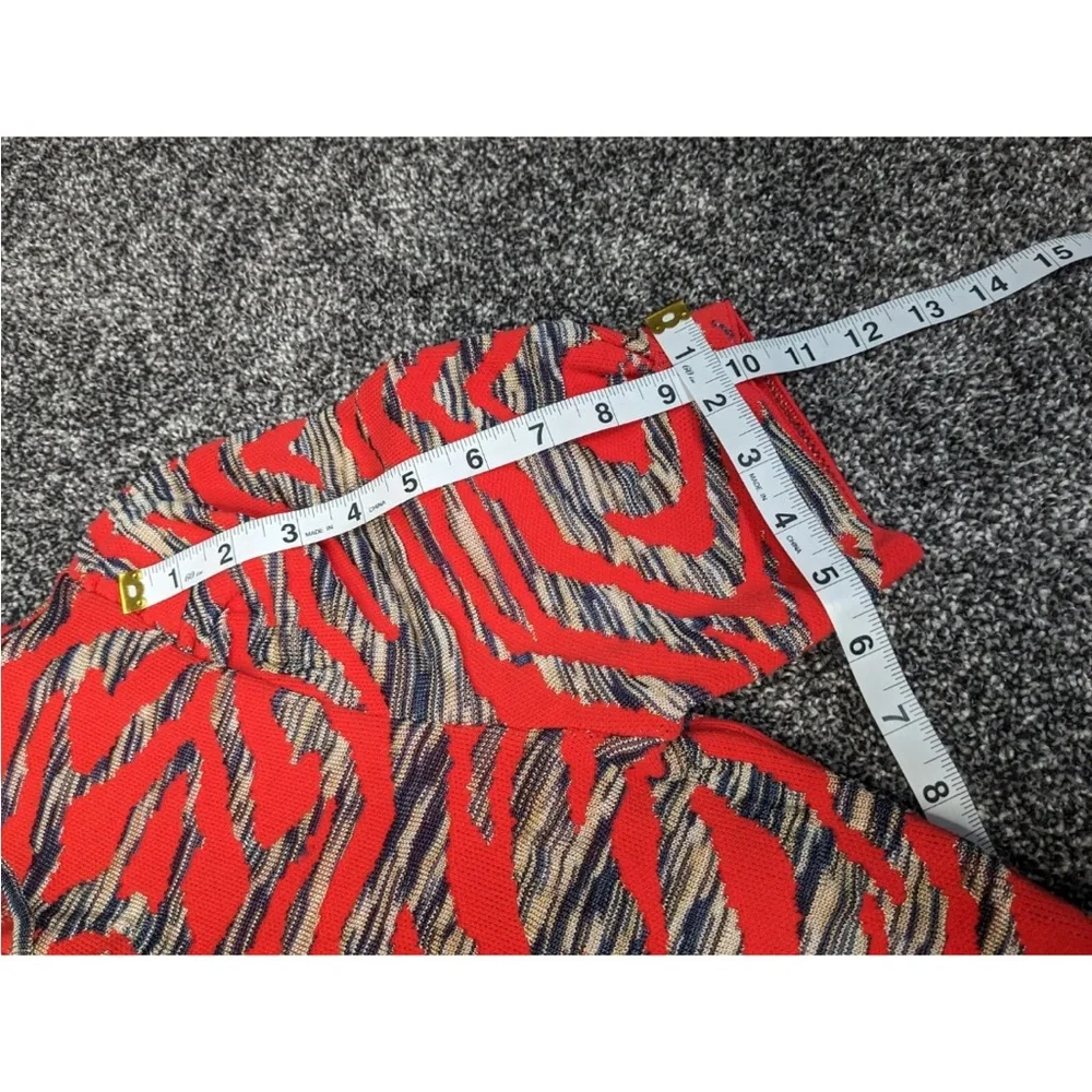 Free people 🌹Red and Black Tiger Stripe Short Sleeve Dress - Picture 13 of 17